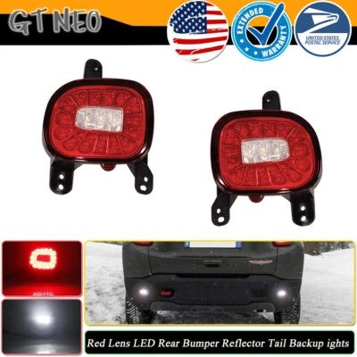 Rear Bumper Reflectors LED Tail DRL & Backup Lights For 2015-2022 Jeep Renegade - Image 1 of 4