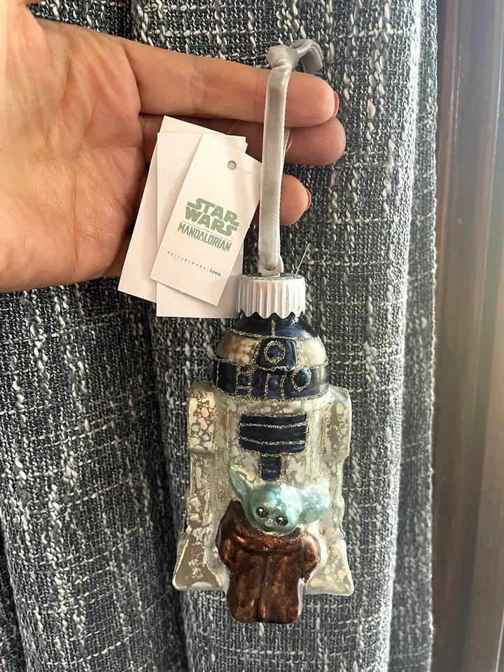 cerámica granero vacaciones Disney Star Wars Navidad regalo ornamento R2D2 niño escolar, Foto 1 de 4
