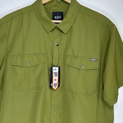New 5.11 Tactical Marksman S/S Shirt Men's Rifle Green UPF 50 Shooting 2XL - Image 1 of 4