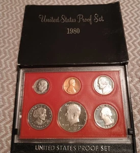 1980 S PROOF Set in Original Box US Mint (6 Coin Set) - Picture 1 of 2