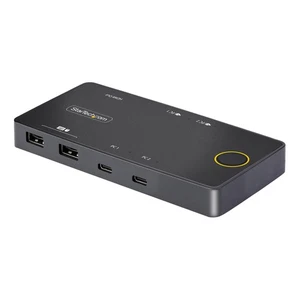 StarTech.com 2-Port USB-C KVM Switch, Single-4K 60Hz HDMI Monitor, 100W Power De - Afbeelding 1 van 9
