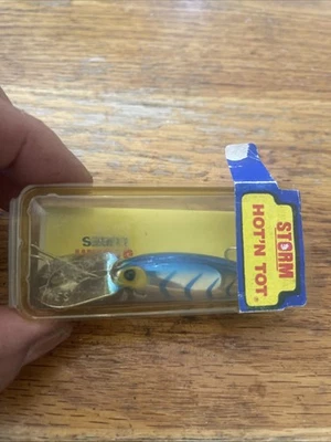 Storm Hot N Tot, H112 Deep Diver Bass, Silver Blue Bone  Pre Rapala Rare - Image 1 of 4