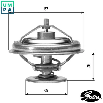 THERMOSTAT COOLANT TH01880G1 FOR MERCEDES-BENZ T1/Van/Platform/Chassis/Bus 2.4L - Image 1 of 4