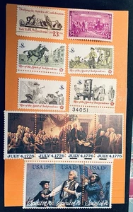 Satz 12 postfrische USA Unabhängigkeit Briefmarken - Bild 1 von 4