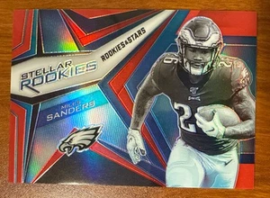 2019 Panini Rookies & Stars - Stellar Rookies Miles Sanders #SR-MS Red /75 (RC) - Picture 1 of 3