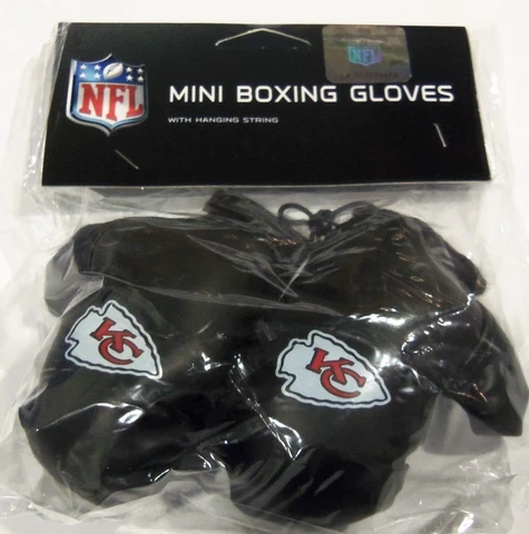 NFL Kansas City Chiefs 4 Inch Mini Boxing Gloves for Mirror by Fremont Die Cover