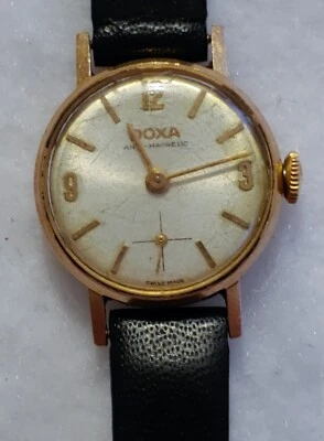 RARE-VINTAGE ( Doxa ) Anti-Magnetic 14K Rose Gold Mechanical Lady Watch 6791B-14 - Image 1 of 4