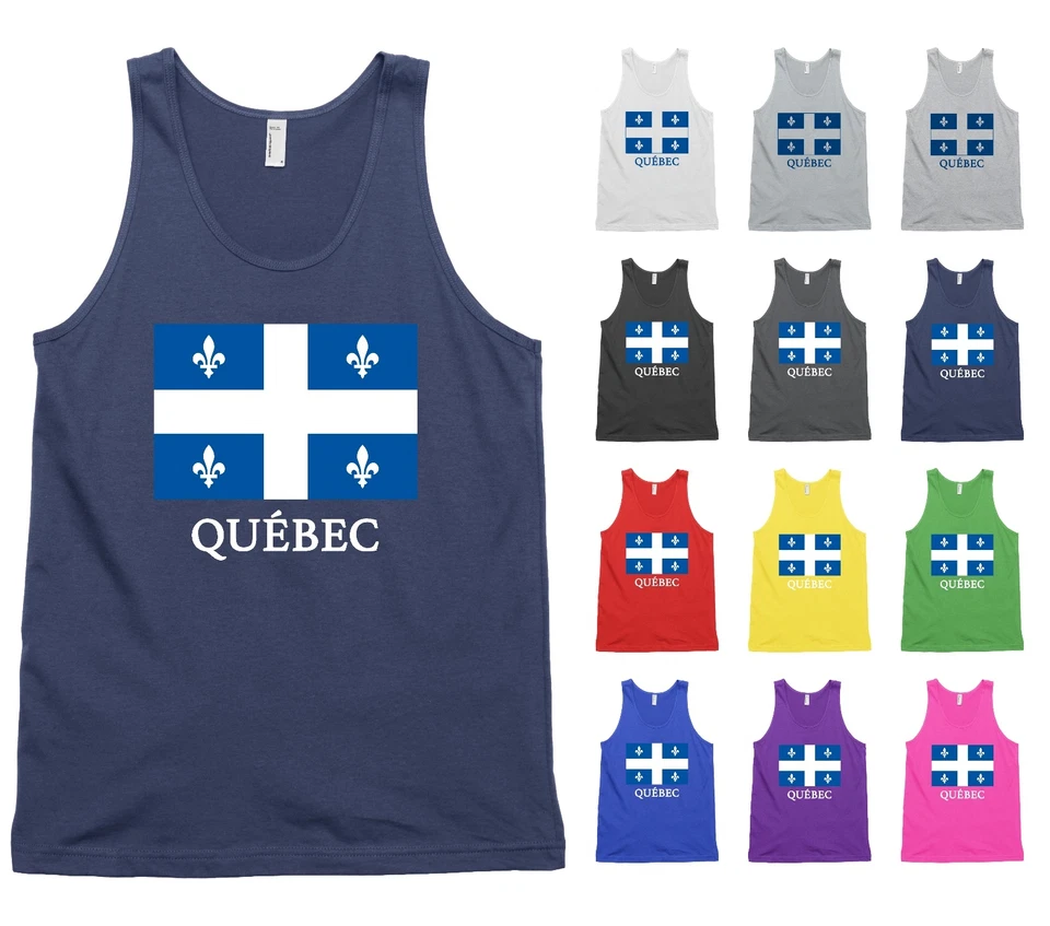 QuÃ©bec Canada Flag Bella + Canvas Tank Top Quebec Province Shirt - MORE COLORS - Image 1 of 1