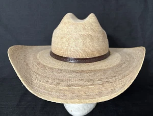 Texas Hat Company Youth 4" Brim Mexican Palm Leaf Cowboy Hat - Size 6 5/8 - Picture 1 of 10