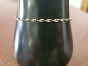 Vintage Sterling Silver 925 Twist Bracelet IBB Italy 7" - Picture 1 of 6