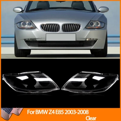 Left Right Pair Headlamp Headlight Lens Cover Clear Fit For BMW Z4 E85 2003-2008 Foto 1 de 4