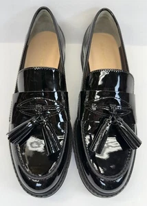STUART WEITZMAN Adrina Leather Tassel Loafers Women's Size 10B Black - Picture 1 of 8