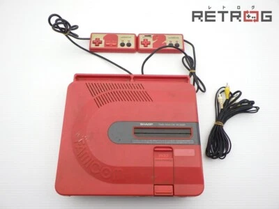 Console de jogos SHARP Twin Famicom AN-500R vermelho do Japão funcionando testado AC100V - Imagem 1 de 3