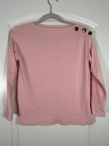 Zara Knitwear Pink Long Sleeve Button Detail Shoulder Sweater Girls 10 Y/140cm - Picture 1 of 3