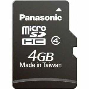 Panasonic 4gb Micro SD Card, with Adapter & Card Holder, Free Shipping