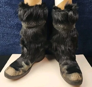 TECNICA Capretta Goat Fur Boots Sz 6.5 Italy 37.5EU 23 09 41 USED - Picture 1 of 13