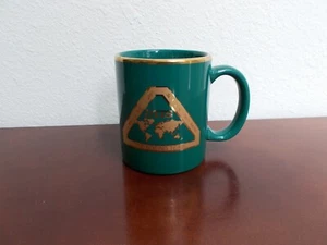 DTIS The Boeing Team Green Ceramic Gold Rim Cup/Mug   3 3/4" High - Picture 1 of 2