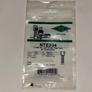 NTE234 T-PNP , Si, Low Noise, High Gain AF Preamp NOS SEALED - Picture 1 of 2