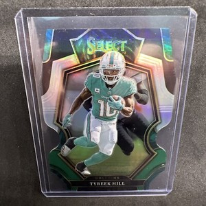 2022 Panini Select - Black and Green Prizm Die-Cut #162 Tyreek Hill