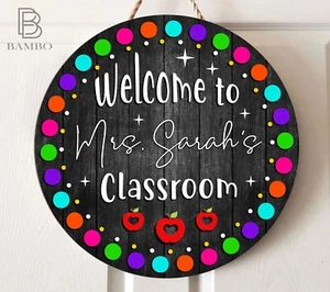 Personalized Teacher Door Sign, Teacher Gifts , Teacher Appreciation Gifts - Picture 1 of 4