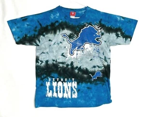 NFL Detroit Lions Tie Dye Camiseta Envolvente Talla Grande Azul Hecha en EE. UU. - Imagen 1 de 11