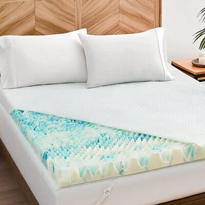 Memory Foam Mattress Topper Full - 7-Zone Bed Topper with Air Mattress Cover - 3 - Picture 1 of 7