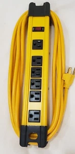 Hubbell Surge Protection Device Strip 6 Receptacle Yellow 15 Ft - Picture 1 of 4
