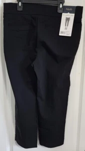 New Women's Rafaella Comfort Pull On Capri Pant Black Stone 12 - Picture 1 of 3