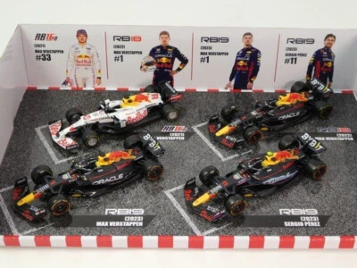 BURAGO 1:43 SET 4 AUTO F1 RED BULL PACK RB16-RB18-RB19 PEREZ VERSTAPPEN 18-38092 - Immagine 1 di 2