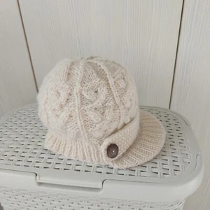 Cream Wool Baker Boy Cap - Picture 1 of 5
