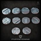 Alpha Sector Bases - Round 32mm (x10) - Size / Puppets War