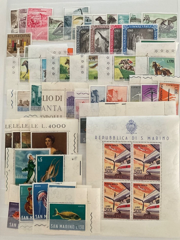 San Marino 1965-66 annate complete mnh con foglietto Foto 1 de 1