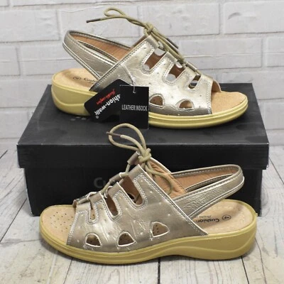 Womens Cushion Walk Matilda Pewter Lace Up Low Heel Sandals - Image 1 of 4