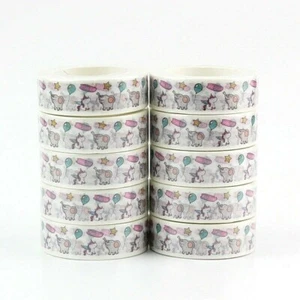 Self Adhesive Unicorns Masking Washi Gift Wrap Craft Paper Tape 15mm x 10m - Picture 1 of 1