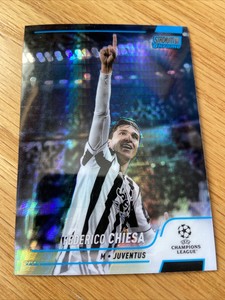 2022 Stadium Club Chrome Blue Prism FEDERICO CHIESA Soccer Card 74