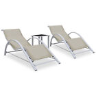 Tidyard 2 Piece  Loungers with Cushion and Glass Tabletop Table Set  Frame E5A0