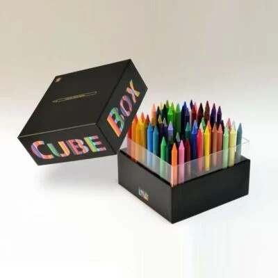 Sakura Crepas Colored Pencil Coupy Pencil Cube Box 72 Colors Black FY72BOX-BK - Image 1 of 4