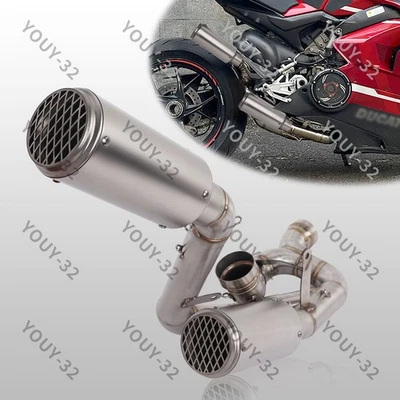 Silenciador doble escape antideslizante para Ducati Panigale V4 Streetfighter V4S acero inoxidable Foto 1 de 4