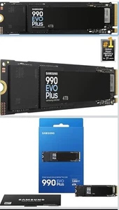 Samsung 990 EVO Plus 4TB M.2 NVMe PCIe 5.0 SSD Solid State Drive MZ-V9S4T0. A2 - Afbeelding 1 van 5