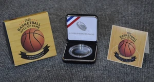 *Empty Box* For 2020-P Basketball Hall Of Fame PF Comm. Silver 1$ Capsule & COA  - Picture 1 of 3