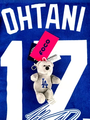 MLB Los Angeles Dodgers Shohei Ohtani Mini Bear Keychain (Gray)  - Image 1 of 4