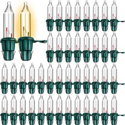 Mudder 60 Count Christmas Replacement Mini Light Bulbs with Base Christmas Tree - Image 1 of 4
