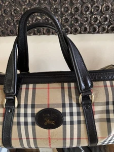 Bolso de viaje Burberry Nova Check grande de lona/cuero en excelente estado - Imagen 1 de 14