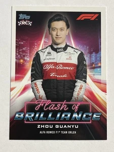 Zhou Guanyu #FOB-GZ Flash of Brilliance 2022 Topps F1 Racing Rookie Alfa Romeo - Picture 1 of 2