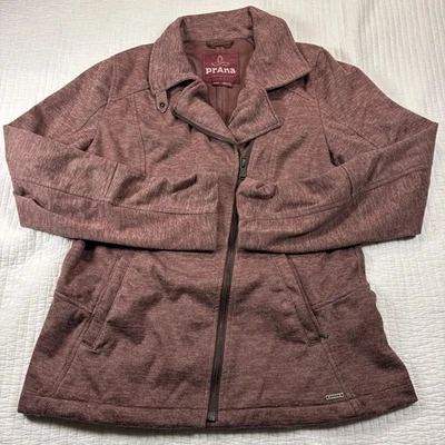 Chaqueta Prana Para Mujer Mediana Púrpura Cremallera Completa Bolsillos Marabelle Softshell Abrigo Foto 1 de 4