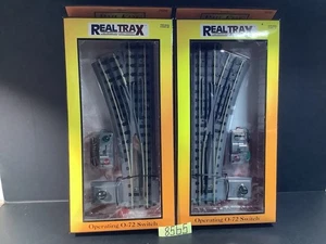 MTH Railking Realtrax Spur O-72 links und rechts Betriebsweichen NEU - Bild 1 von 2