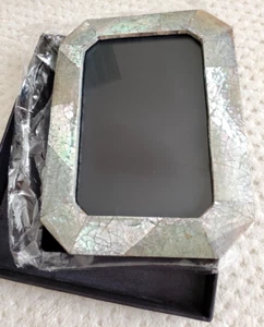 NIB Grey Mother of Pearl Shell Arts Cebu Philippines picture frame 4x6 - Picture 1 of 4