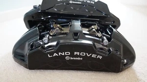 NEW RANGE ROVER L460 L461 FRONT BRAKE CALIPERS BREMBO GLOSS BLACK PAIR 2021 ON - Picture 1 of 6