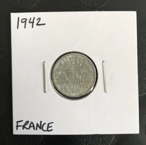 France 50 Centimes 1942 Coin - Picture 1 of 2