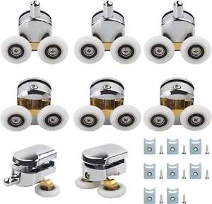8 x Rotelle da 25 mm in lega di zinco per guida della Porta del box doccia Nylon - Foto 1 di 7